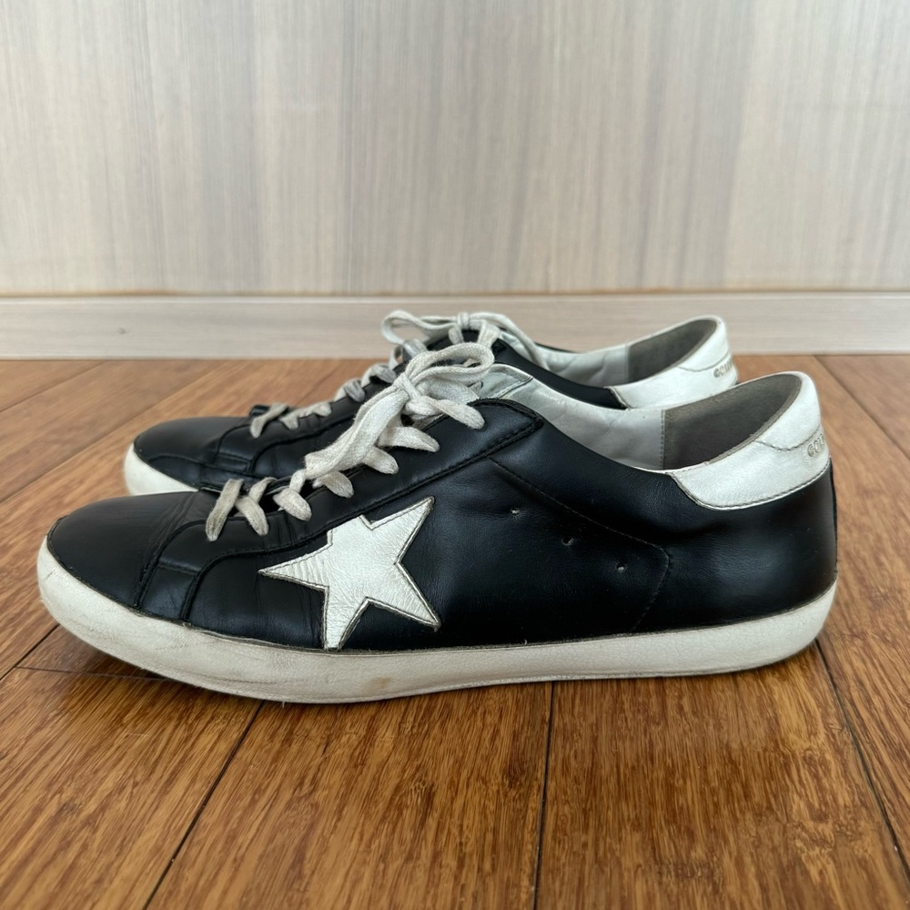 Golden Goose Black and White Sneakers with Vintage-Inspired Design $225 - Picture 2 of 14